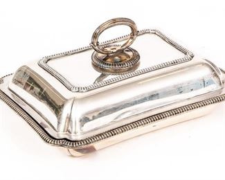 English Silver Plate Covered Serving Dish