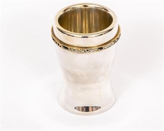 Kiddush Cup With Hebrew Prayer Inscription