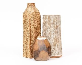 Three Pieces Ruth Batkin Glazed Pottery