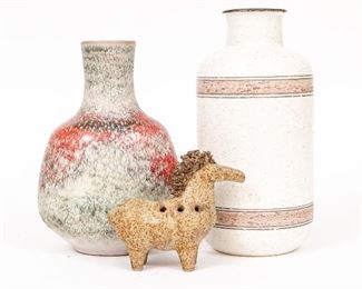 Group Of Three Pieces Of Art Pottery