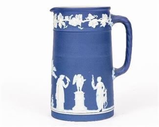 Blue Jasperware Pitcher