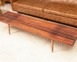 Mid Century Modern Slatted Bench