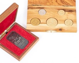 925 Silver Ingot & Israel Coins