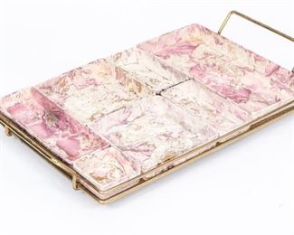 Vintage 7-Part Ceramic Server With Rack