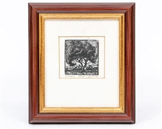 Jacob Pins (b. Germany 1917 - D. Israel 2005) Woodcut 