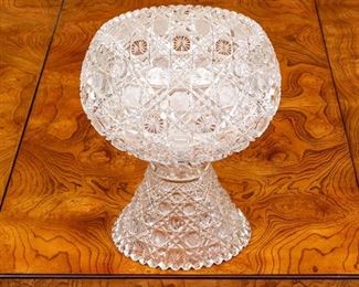Beautiful Brilliant Cut Crystal Bowl With Base