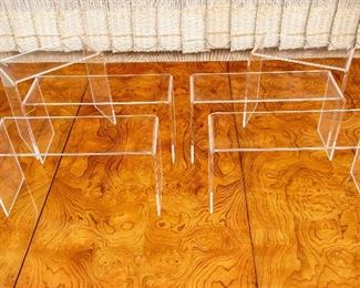 Group Of 6 Acrylic Risers For Display
