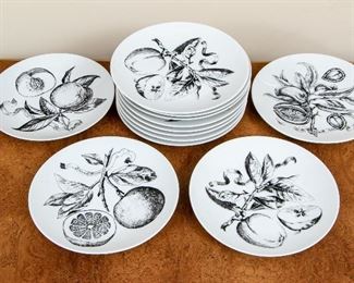 12 Bareuther Waldsassen Bavaria Germany Fruit Plates