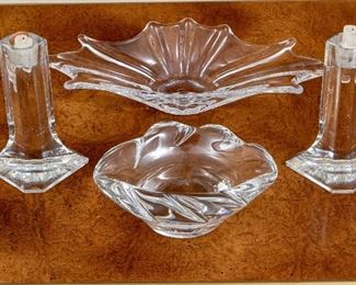 Four Pieces Of Crystal Table Top Objects