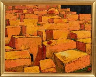 Jacob Pins (b. Germany 1917 - D. Israel 2005) Oil On 