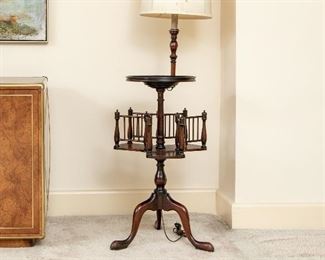 Mahogany Bookcase Lamp Sidetable