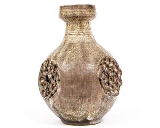 Signed Israeli Glazed Pottery Vase