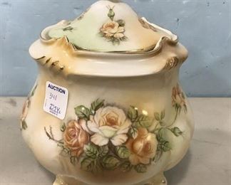 RS Prussia Porcelain Footed Jar