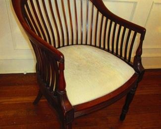 Antique Mahogany Spindle-back Club Chair
