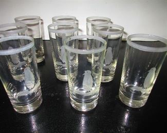 Penguin Etched Glasses