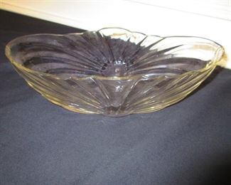 Antique French Crystal Console Bowl