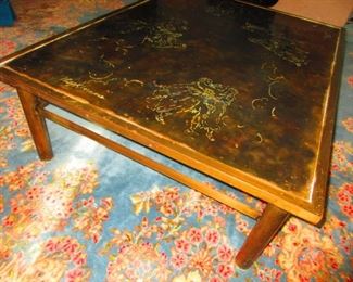 Detail of Etched Bronze Zodiac Coffee Table by Philip and Kelvin La Verne, 1960-1965