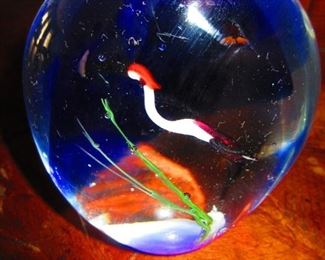 Paperweight with Egret
