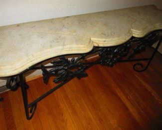 Iron & Marble Console Table, 19th c.