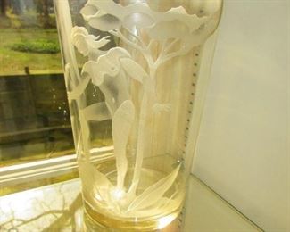 Large Etched Vase Attributed to Lalique