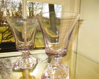 Pair of French Crystal Compotes