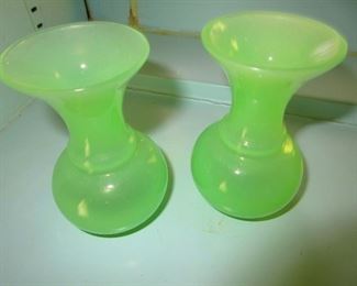 Jadeite Cabinet Vases