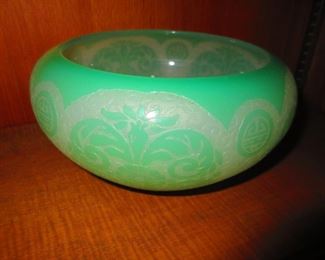 Steuben Acid-cut Cameo Bowl in the Style of Chinese pre-1932