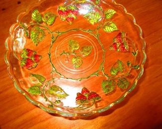 Victorian Enameled Strawberry Dish