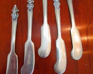 Group of Silver Butter Knives