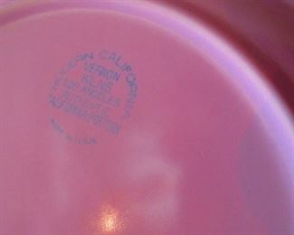 Mark on Vernon Kilns Platter and Dishes