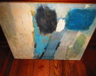 Abstract Oil on Canvass by Winston McGee "Blue Estate"