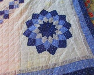 Detail of Vintage Handmade Quilt