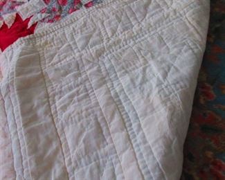 Verso of Vintage Handmade Quilt