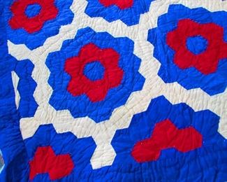 Detail of Vintage Handmade Quilt