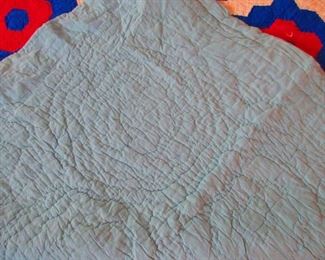 Verso of Vintage Handmade Quilt