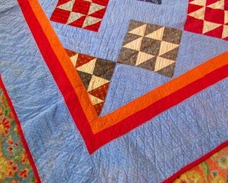 Detail of Vintage Handmade Quilt
