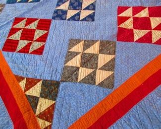 Detail of Vintage Handmade Quilt