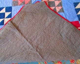 Verso of Vintage Handmade Quilt