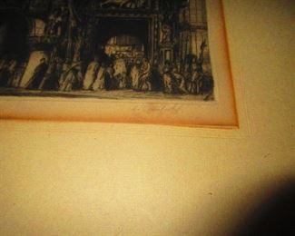 Signature - Engraving - Cathedral by: L. Rosenfield