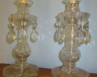 Cut Crystal Boudoir Lamps