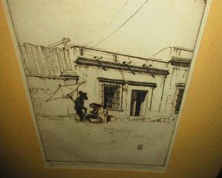 Leland Fuller - California W.P.A. - "Barley Water Peddler Mazatlan"