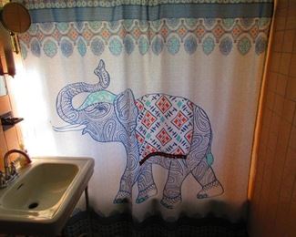 Lucky Elephant Shower Curtain