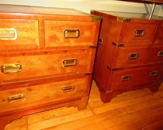 Pair of Contemporary Campaign Chest's (Nightstand Size)