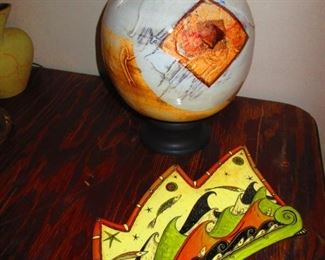 Studio Pottery Vessle and Plaque