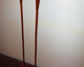 Calla Lily Copper and Art Glass Candlesticks