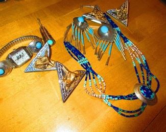 Sterling and Turquoise Native Jewels