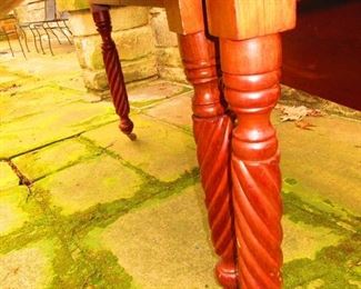 Detail of Legs on 19th c. American Drop-leaf Table
