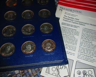 Detail of Sterling Presidential Coin Set