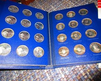 Detail of Sterling Presidential Coin Set