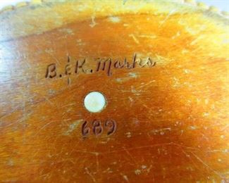 Signature and Number on Bob & Karen Marks Nantucket Basket Purse